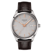 Tissot PR 100 40MM Watch Leather Strap with Rose Accents